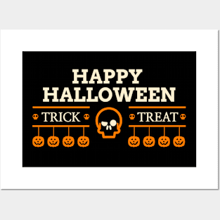 Happy Halloween Trick Treat Posters and Art